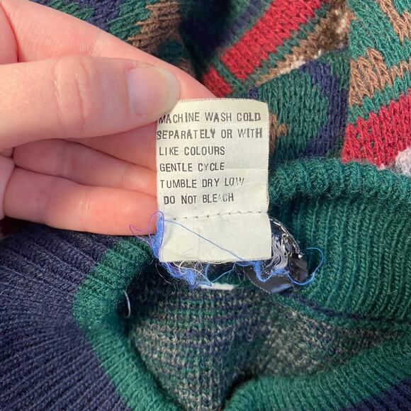 Interim Vintage Womens Geographic Print Wool Blend‎ Sweater Size L - Picture 7 of 7